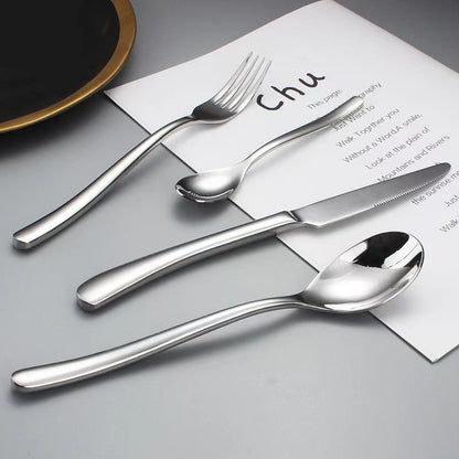 3 04 months light steak knife fork spoon thickened stainless steel tableware western food knife fork spoon dessert spoon upscale hotel restaurant