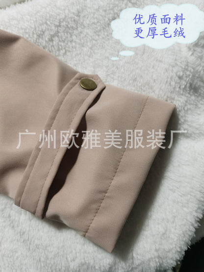Autumn and Winter Hot Selling Export New Large Size Cotton Outwear Hooded Fur Collar Waist Thickeneded Mid-Length Women's Cotton Outwear