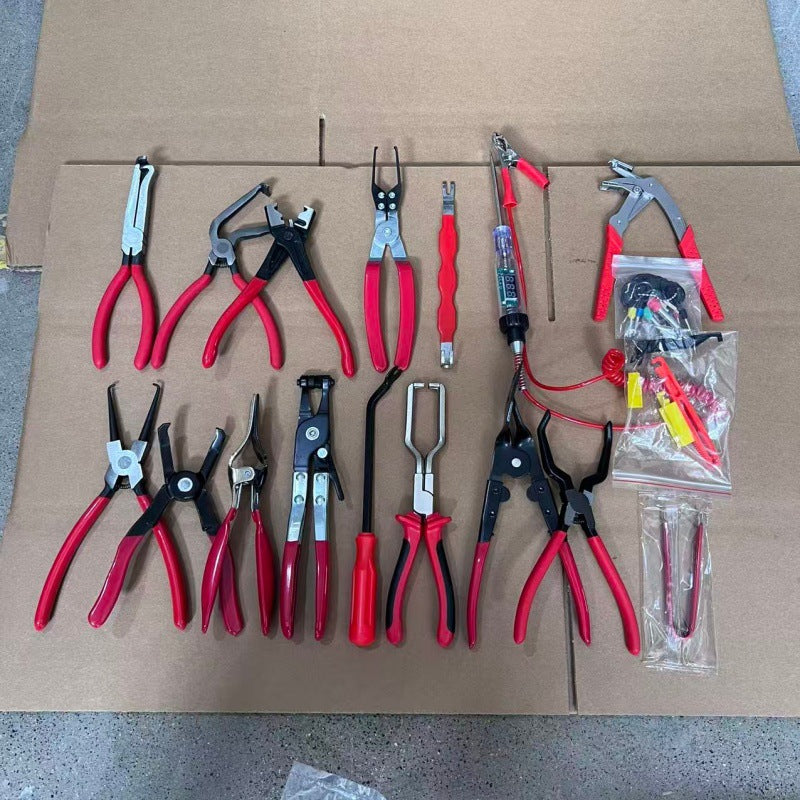 Red and black elbow 60 degree power-off pliers bolt pliers multi-purpose pliers car oil pipe separation harness pliers cross-border pliers