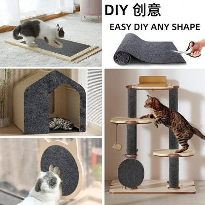 Cross-border Trimmable Self-adhesive Carpet Mat Suitable for Cat Tree Rack Furniture Step Cat Grab Column Covering Pet Supplies