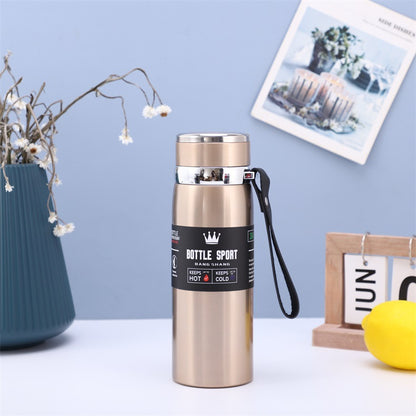 Large-Capacity Sling Pot 316 Stainless Steel Thermos Cup Outdoor Sports Rope Portable Travel Pot Car Water Cup