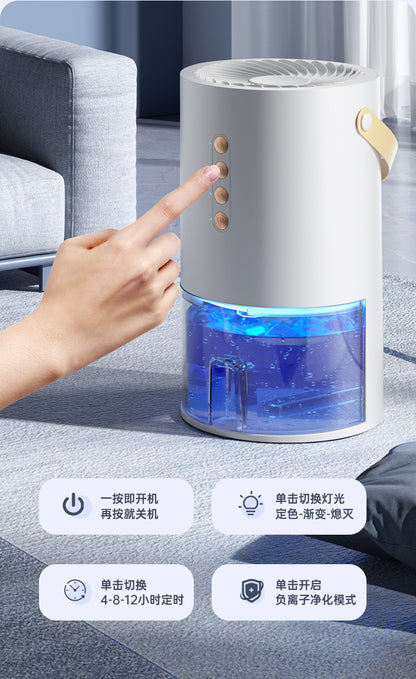 Factory Direct Dehumidifier for Home Bedroom, Small Silent Dehumidifier for Humid Weather, Air Purification, Dehumidification, and Moisture Absorption