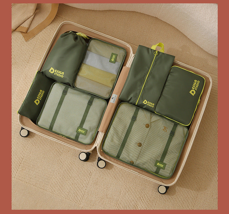 Dopamine Organizer Travel Bag suit Luggage Compressible Clothes Storage Pack Portable Storage Seven-Piece Set