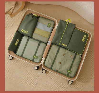 Dopamine Organizer Travel Bag suit Luggage Compressible Clothes Storage Pack Portable Storage Seven-Piece Set