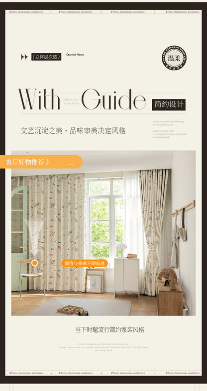 Children's Curtain Digital Printing Black Gold Shading Base Cloth Space Soaring Pattern Bedroom Living Room Shading Curtain Supply