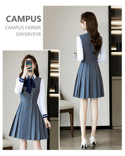 Kindergarten teacher garden clothes interview clothing dress suit group kindergarten teacher fashion temperament early education overalls women