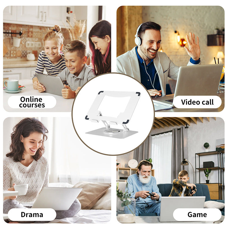 360-degree rotating folding computer notebook stand desktop lifting portable heat dissipation base notebook metal stand