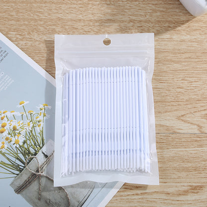 Grafting eyelash long head cotton swab eyelash cleaning stick cotton swab unloading eyelash cleaning stick tattoo auxiliary professional tool