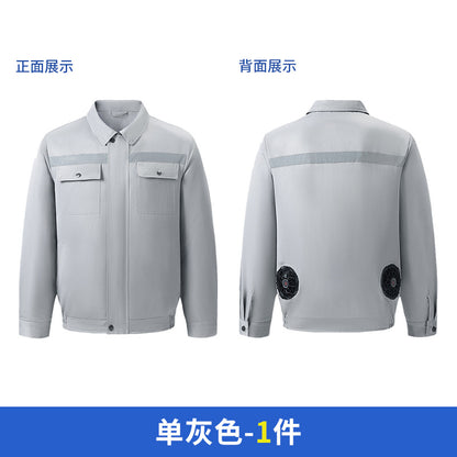 Cross-Border Cooling Air-Conditioning Clothing with Reflective Strips and Fan Cooling Clothing for Men and Women Labor Protection Summer Outdoor Work Clothes