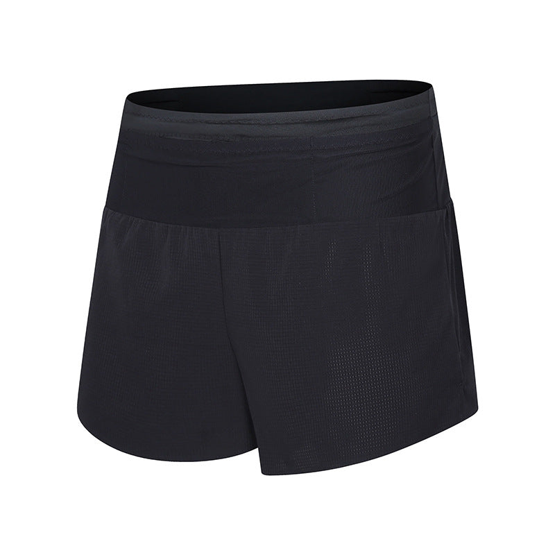 Summer Running Racing Shorts Checkered Cloth Quick-Drying Breathable Marathon Seamless Multi-Flap Pocket Pants Off-Road Fitness Casual Pants for Men