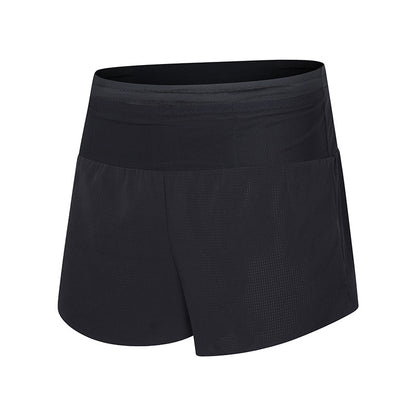 Summer Running Racing Shorts Checkered Cloth Quick-Drying Breathable Marathon Seamless Multi-Flap Pocket Pants Off-Road Fitness Casual Pants for Men