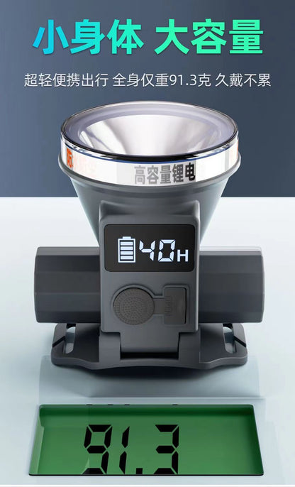 Headlight Strong Light Outdoor Special Led Ultra-Long Battery Life Rechargeable Waterproof Searchlight Super Bright Night Fishing Long-Range Fishing Light