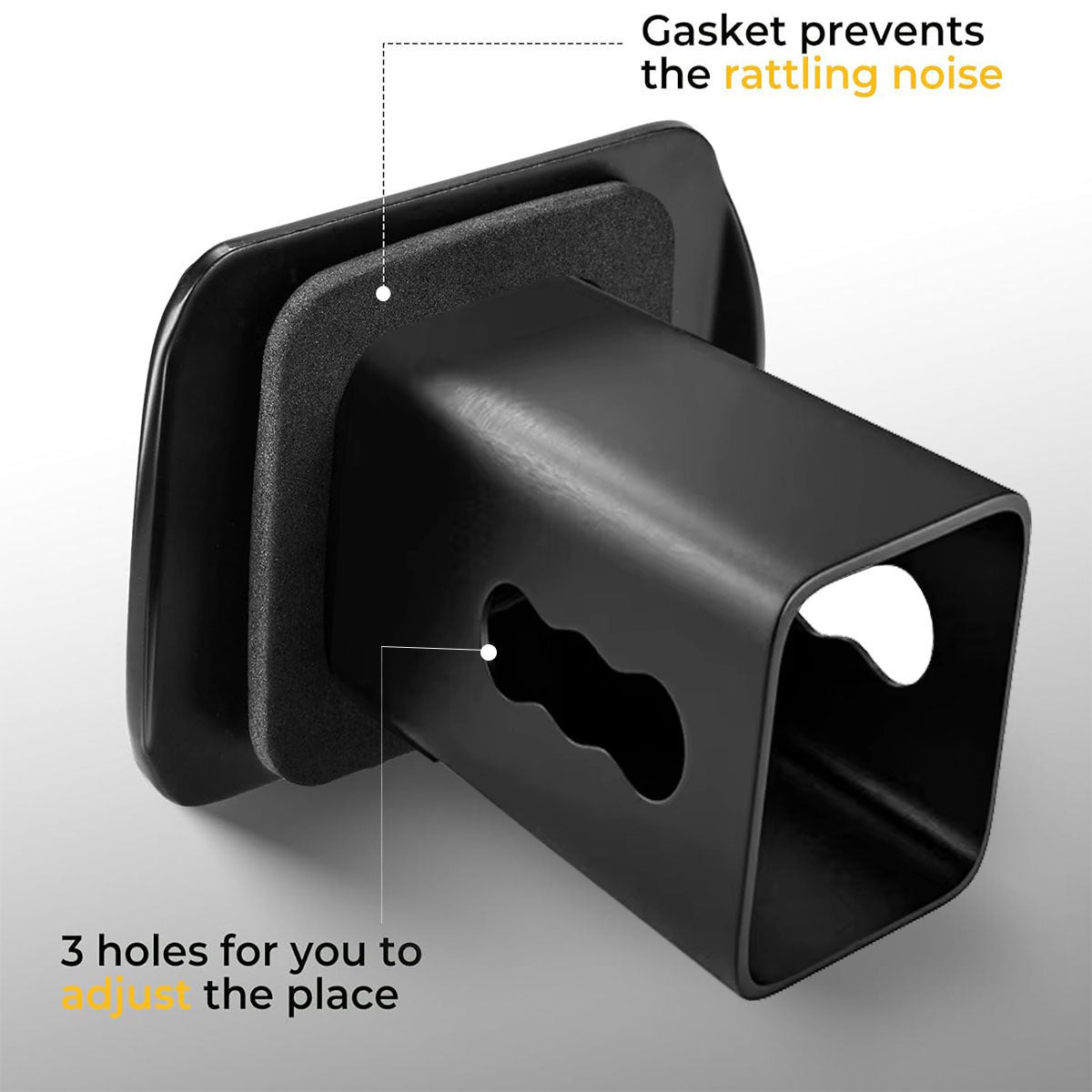 3D three-dimensional red national flag metal trailer hook dust plug car plug cover trailer square port plug American trailer cover