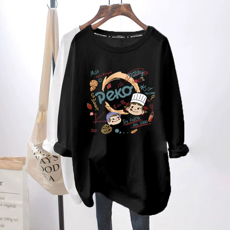 Breastfeeding Top Autumn Base Shirt Hot Mom's Out-of-the-way Breastfeeding Long-sleeved T-shirt for Spring and Autumn Postpartum Breastfeeding Clothes