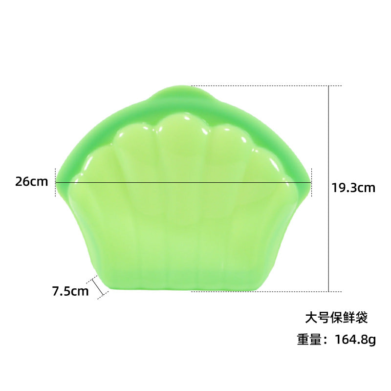 Silicone Fresh-Keeping Bag Food Repackaging Bag Silicone Bag Refrigerator Fresh-Keeping Bag Household Storage Edible Food-Grade Food Sealing Bag
