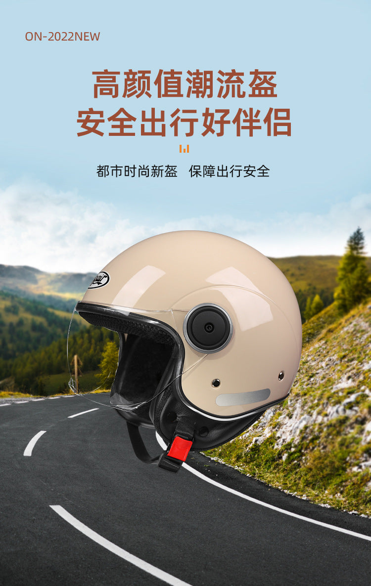 3c certified motorcycle helmet electric car helmet Harley universal battery car Four Seasons universal personality half helmet