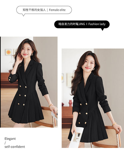 High-grade suit dress women's spring and autumn 2024 New elegant waist-tight small beauty salon professional work clothes