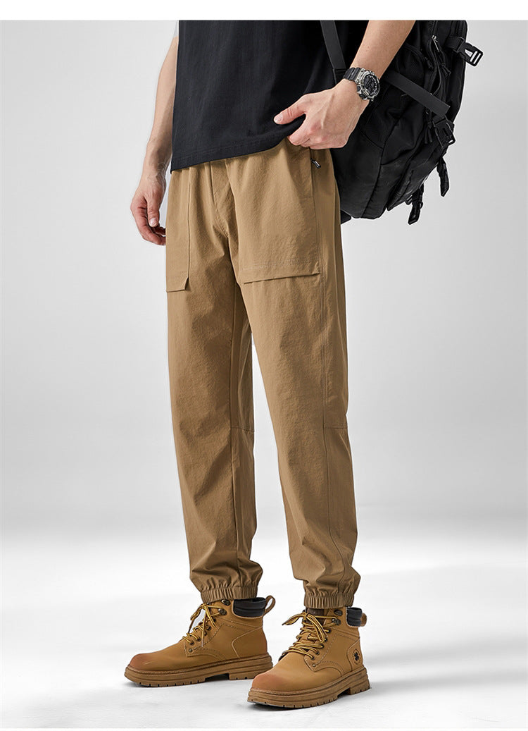 2024 Summer Thin Pants Soft Shell Waterproof Windproof Men's American Style Functional Outdoor Mountaineering Casual Crock Pants