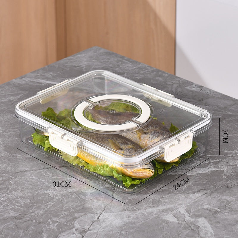 Fresh-Keeping Box Plastic Storage Thickeneded Refrigerator Dust-Proof Finishing Household Artifact Special Kitchen New Plastic Box