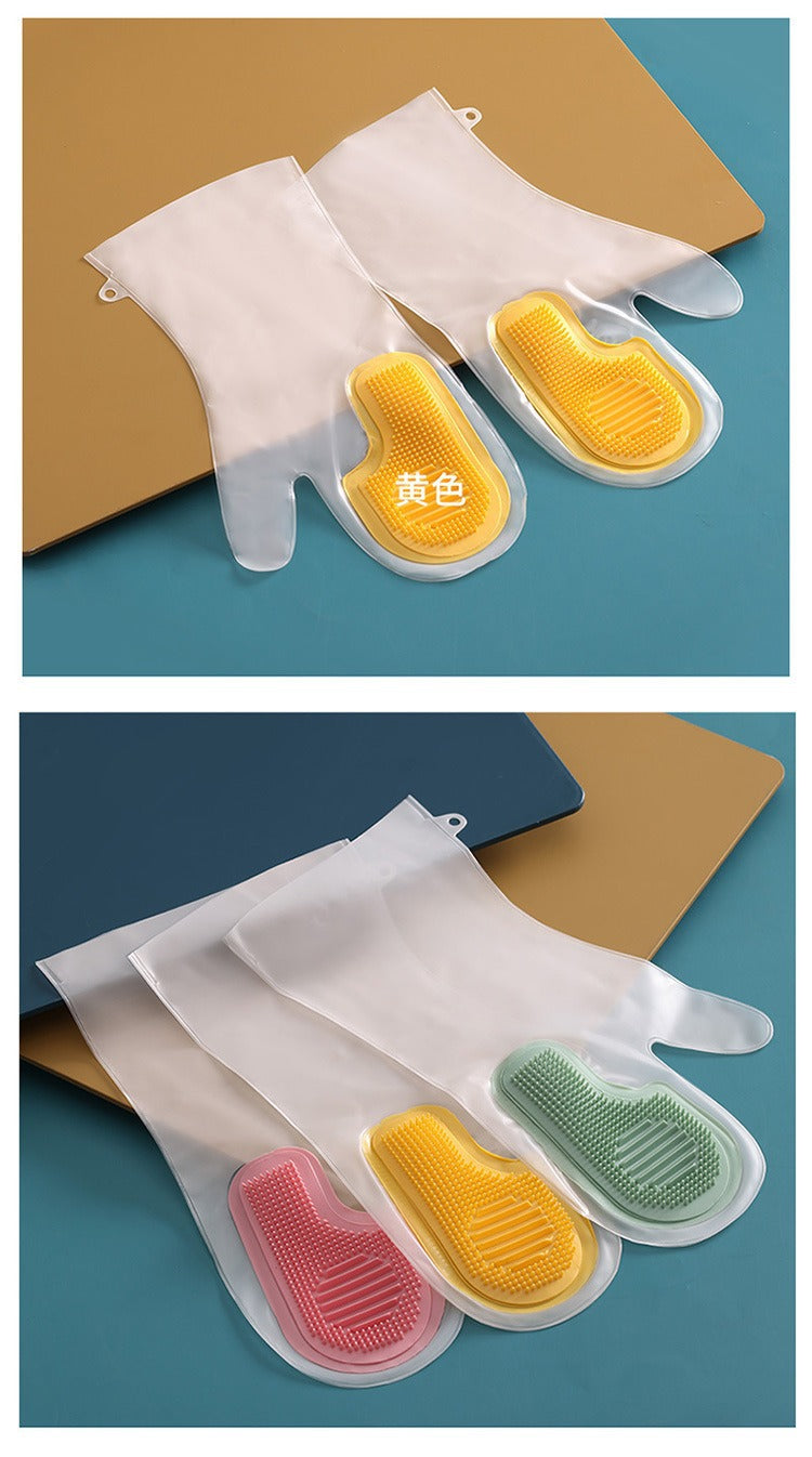 New multifunctional magic brush housework dishwashing gloves kitchen cleaning brush bowl waterproof durable waterproof non-slip wholesale