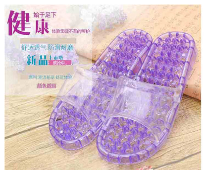 Couple Bathroom Slippers Men's Summer Non-slip Home Indoor Bathing Women's Sandals Thick Bottom Massage Leakage Home Shoes