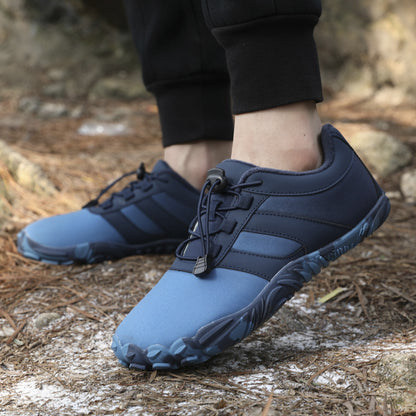 Outdoor Snow Boots, Home Cross-Border Winter New Style, Non-Slip Short Style, Fleece-Lined Warm Cotton Shoes, Thick-Soled Barefoot Five-Toe Shoes