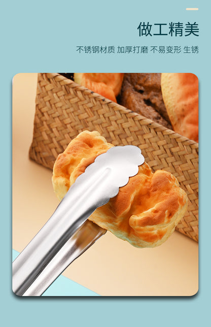 Thickened 304 Stainless Steel Barbecue Clip Hemp Glue Clip Anti-scalding Food Clip Food Clip Multi-purpose Labor-saving Practical Clip
