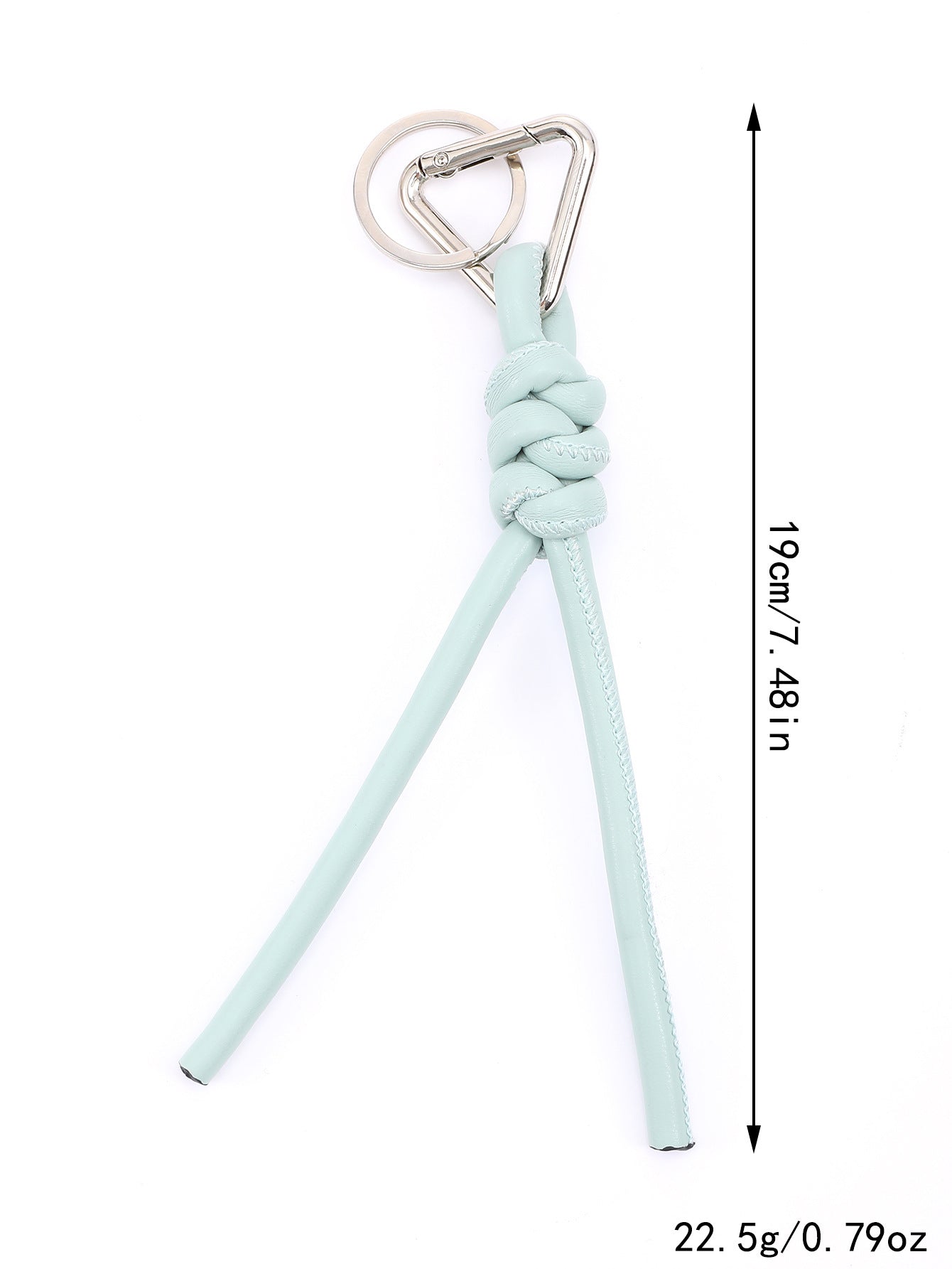 New triangle key chain PU hand-woven diamond key ring bag pendant key chain