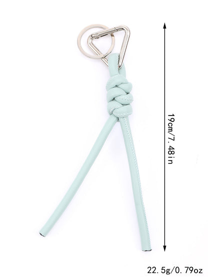 New triangle key chain PU hand-woven diamond key ring bag pendant key chain