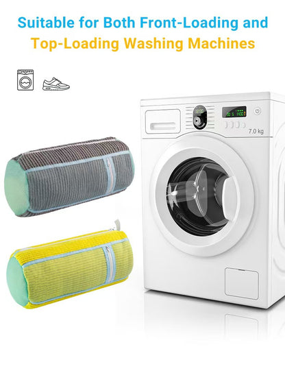 New Amazon Shoe Washing Bag with Lock, Single-Sided Mesh Chain for Laundry, Thickened Lazy Shoe Washing Bag, Machine Washable