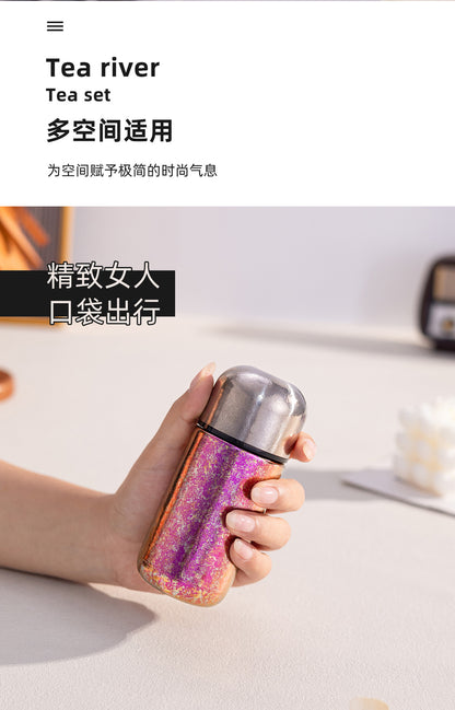 Capsule Bird's Nest Titanium Cup Women's Car Mini Insulated Cup Portable Compact 150ml Pocket Cup Pure Titanium Water Cup