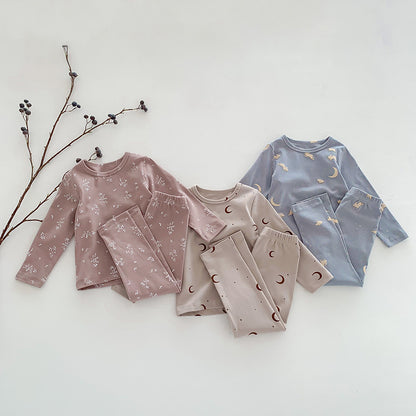 Children's Pajamas, Baby Autumn Clothes and Long Trousers, Kidsren's Home Clothes, Category a Pure Cotton Pajamas for Boys and Girls, Boys' Home Clothes