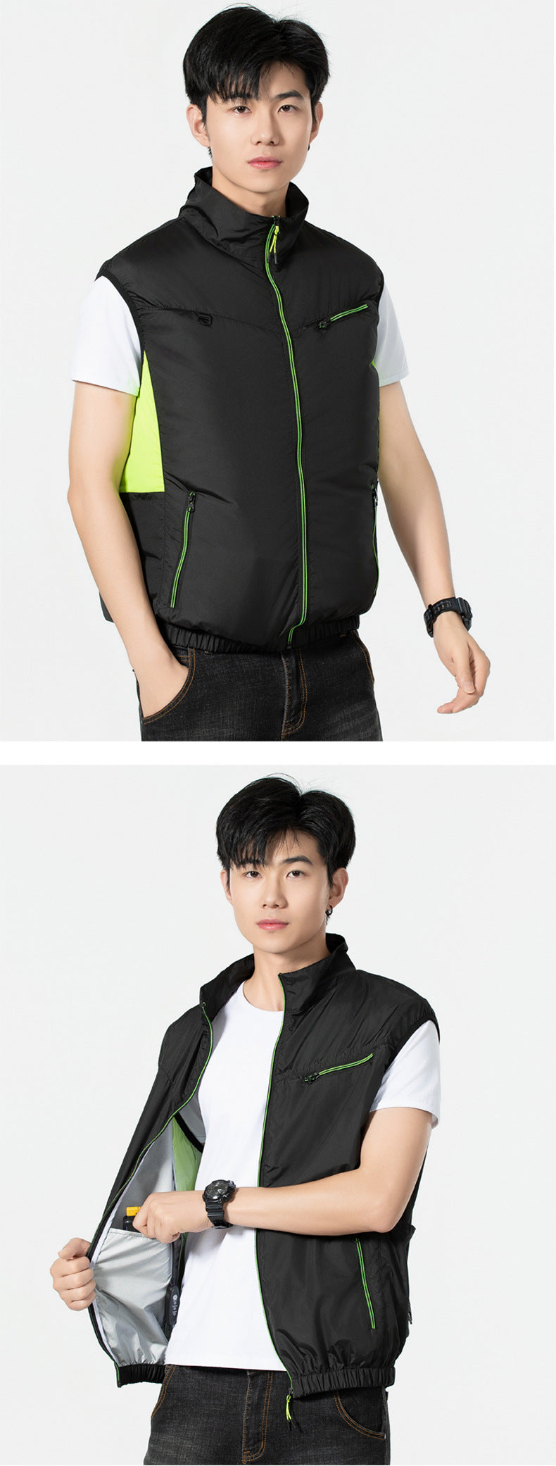 New sleeveless fan clothing air conditioning clothing summer outdoor heatstroke cooling clothes with fan Japan and South Korea cross-border wholesale