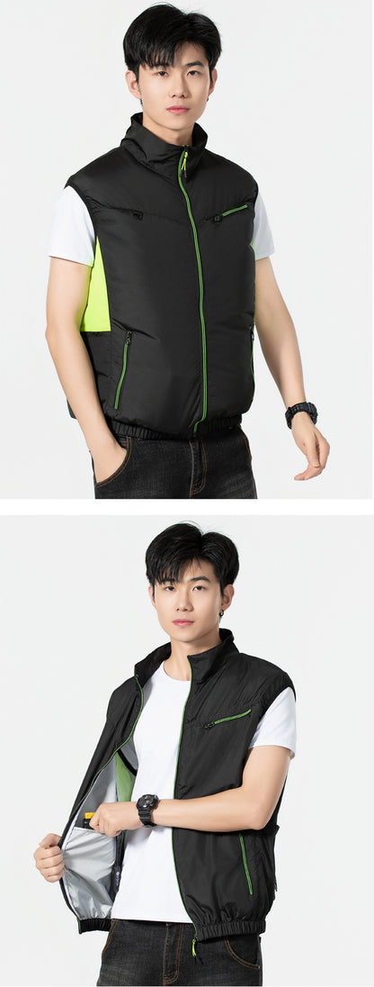 New sleeveless fan clothing air conditioning clothing summer outdoor heatstroke cooling clothes with fan Japan and South Korea cross-border wholesale