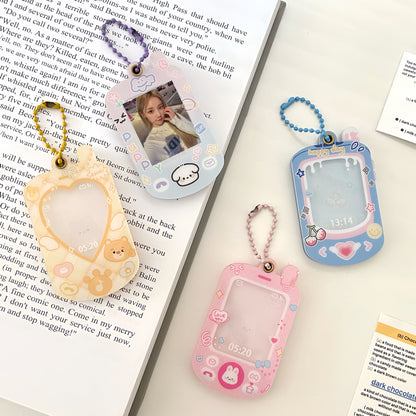 Original cute mobile phone puppy 1 inch ID photo magnetic card set card brick goo card goo plate acrylic hard card set