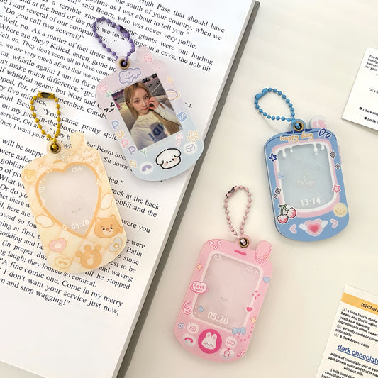 Original cute mobile phone puppy 1 inch ID photo magnetic card set card brick goo card goo plate acrylic hard card set