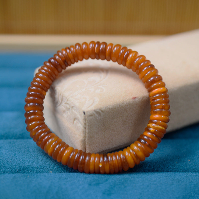Natural Baltic Bracelet Amber Beeswax Old Spacer Bracelet Wax Full All-match Accessories White Beeswax