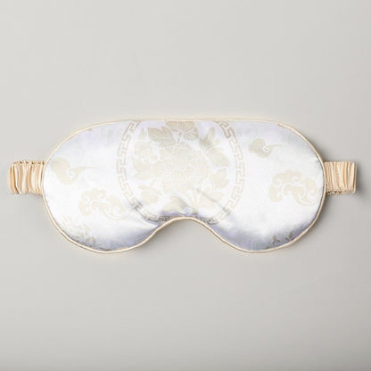 Mulberry Silk Eye Mask, Ice Silk Imitation Silk, Chinese Style Color, Satin Silk Light-Blocking Eye Mask for Sleep, Printed, in Stock Wholesale