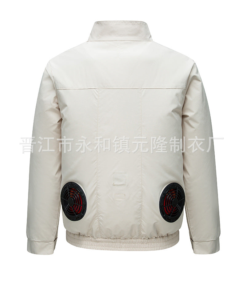 Cross-Border Summer Cooling Air-Conditioning Clothing with Fan Refrigeration Workwear Outdoor Heatstroke Prevention Fan Clothing Men's Labor Protection Clothing Work Clothes