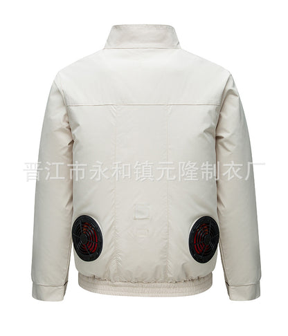 Cross-Border Summer Cooling Air-Conditioning Clothing with Fan Refrigeration Workwear Outdoor Heatstroke Prevention Fan Clothing Men's Labor Protection Clothing Work Clothes