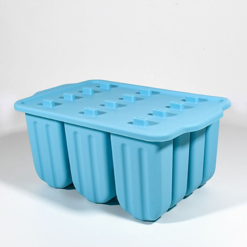 Cross-Border New Oval Ice Cream Mold with Lid, Easy to Release, Cheese Popsicle DIY Home Ice Cream Mold