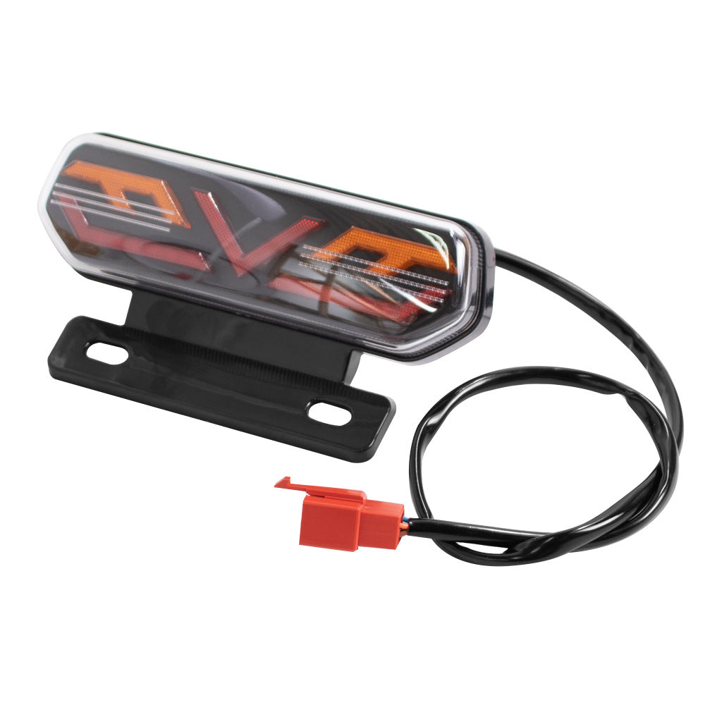 Factory wholesale electric car motorcycle tail light assembly 12V with bracket LED horse racing three-in-one driving tail light
