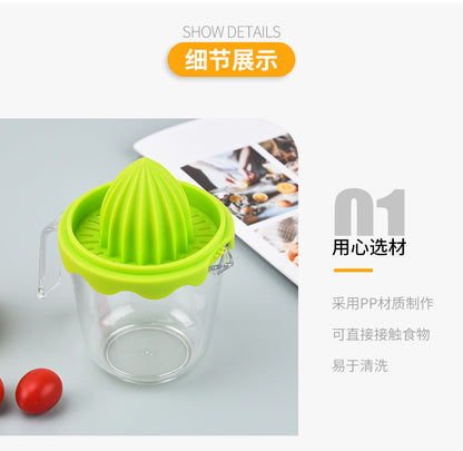 Multifunctional Lemon Manual Juicer with Measuring Cup Easy to Clean Orange Fruit Juicer Juicer Lemon Press