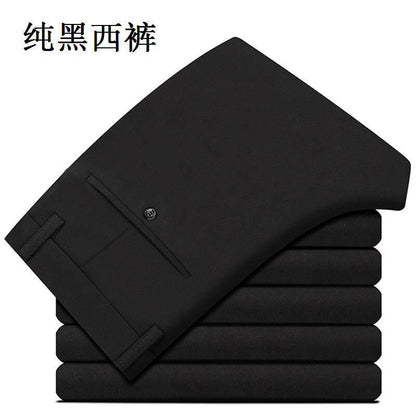 28-40 Summer New Men's Casual Pants Slim-fit Elastic Small Straight Korean Style Suit Pants Men's Pants