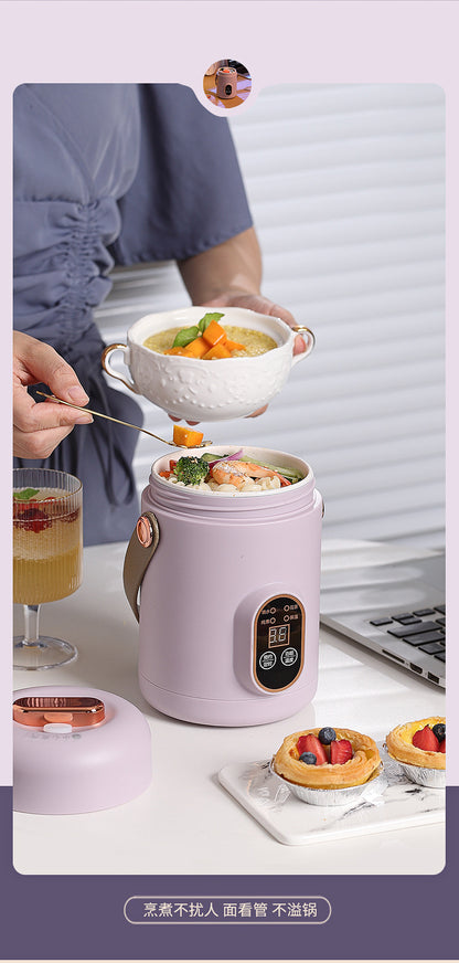 Douyin red electric stew portable soup porridge artifact 1.2L stainless steel electric pot multi-function Reservation