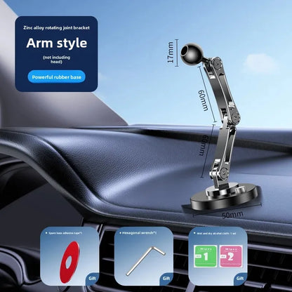 Car Bracket base 17mm ball head base 360-degree rotating adhesive type with different Chuck mobile phone holder