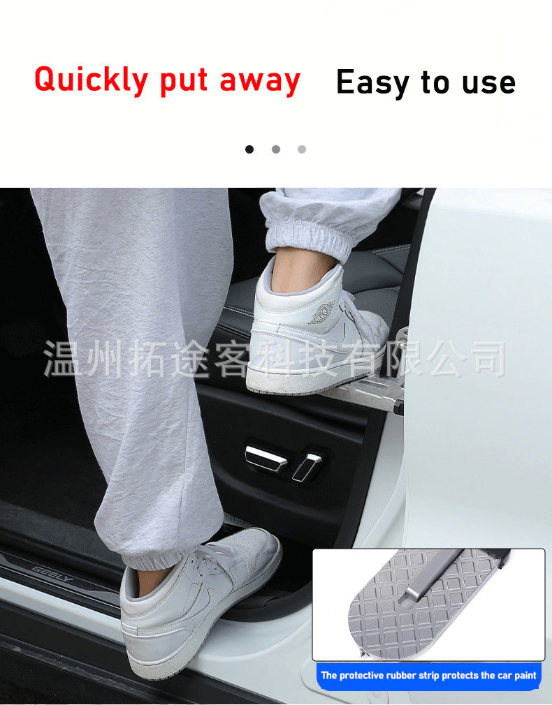 Car Assist Pedal for Climbing onto the Roof, Door Pedal, Car Door Step, Lightweight and Foldable