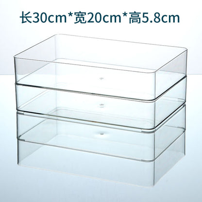 Enlarge 40cm Long Transparent Box Narrow Long Square Storage Box 15cm Wide Water-tight Drawer Finishing