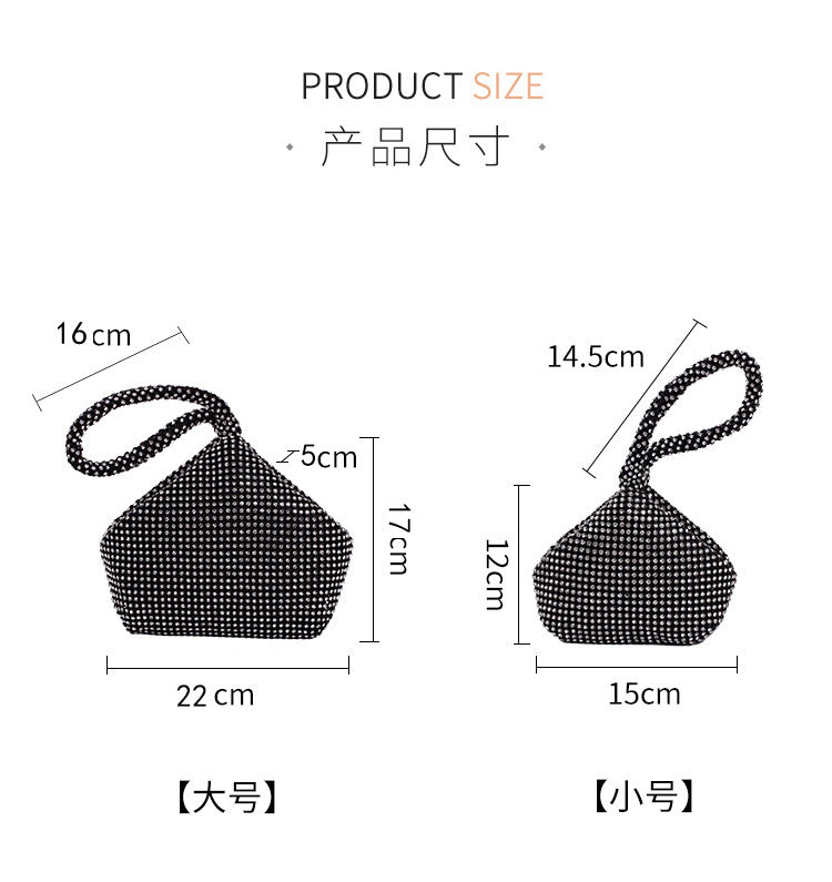 Cross-border Rhinestone Clutch Fashion Portable Cosmetic Bag Mine Bag Women's European and American Style Evening Bag Handbag
