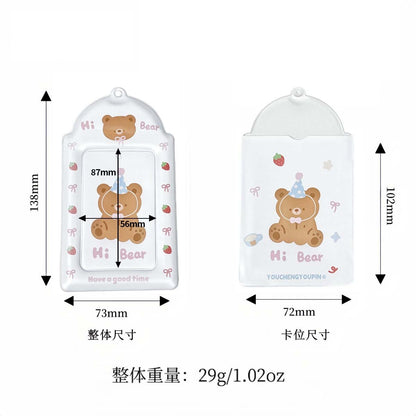 Supply Original Card Sleeve Small Card PVC Earth Flavor Star-chasing Aidou Campus Card Storage Card Bag Display Pendant Protective Cover